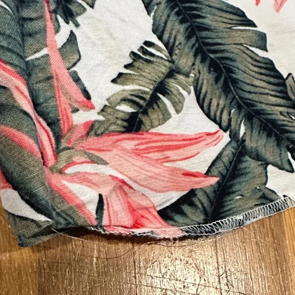 *last chance* LOFT | High Waist Tropical Print Shorts - Pink and Green - Picture 8 of 14